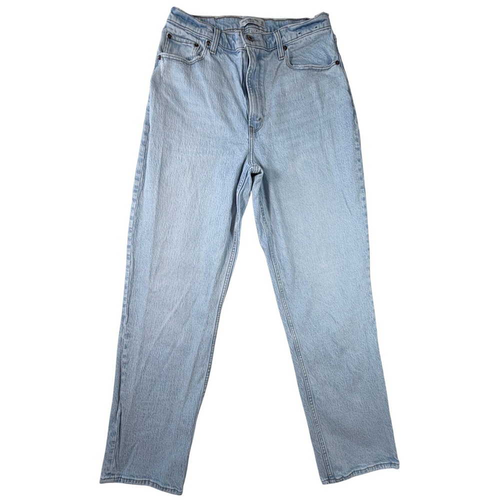 Abercrombie & Fitch Curve Love The 90s Straight Ultra High Rise Jeans Blue 31/12